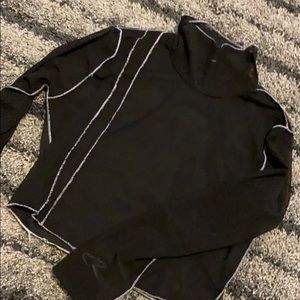 Black see through turtle neck